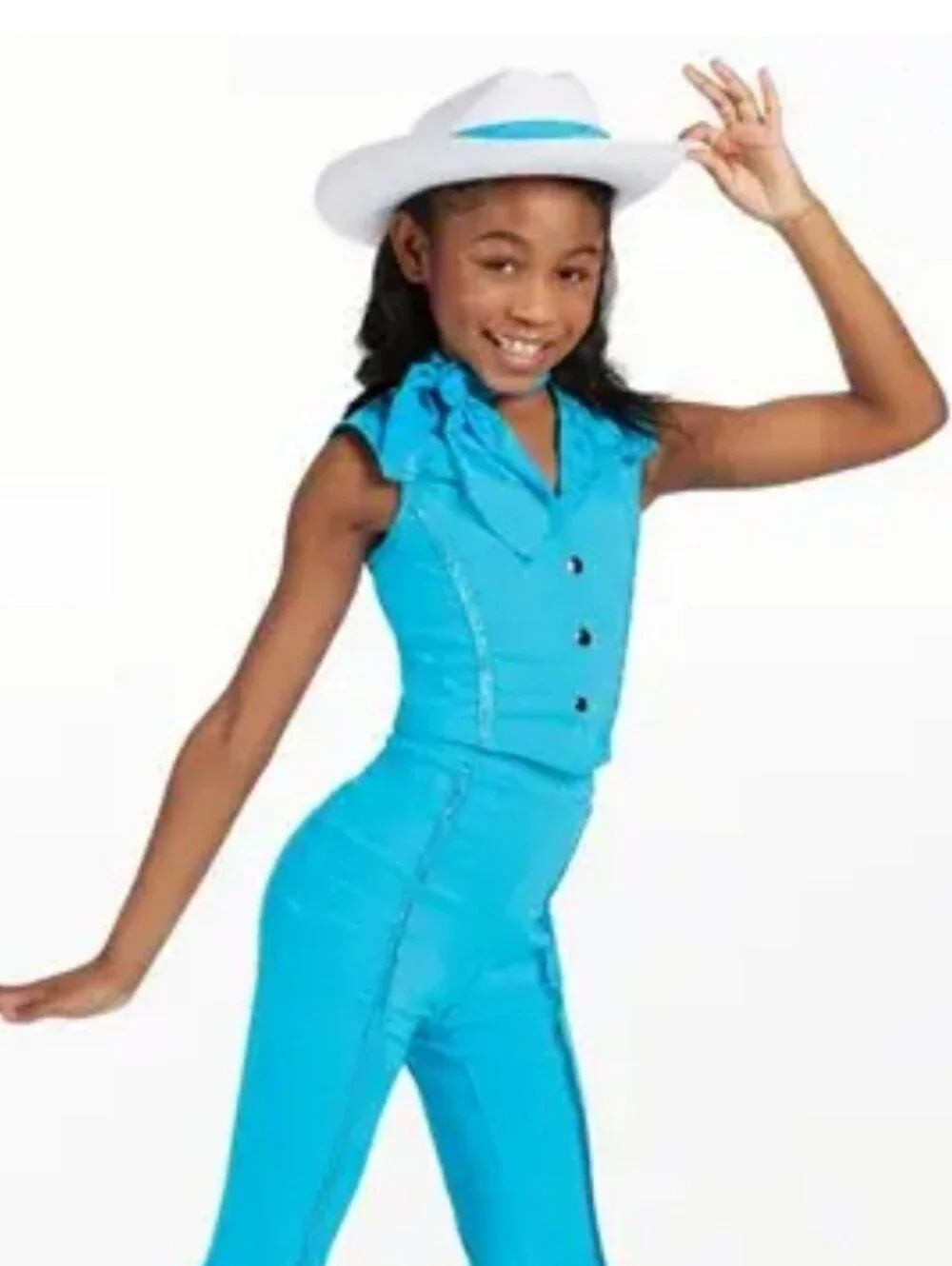 Scarf And Hatband Accessories From Weissman 17862 Dance Costume Turquoise Cowboy